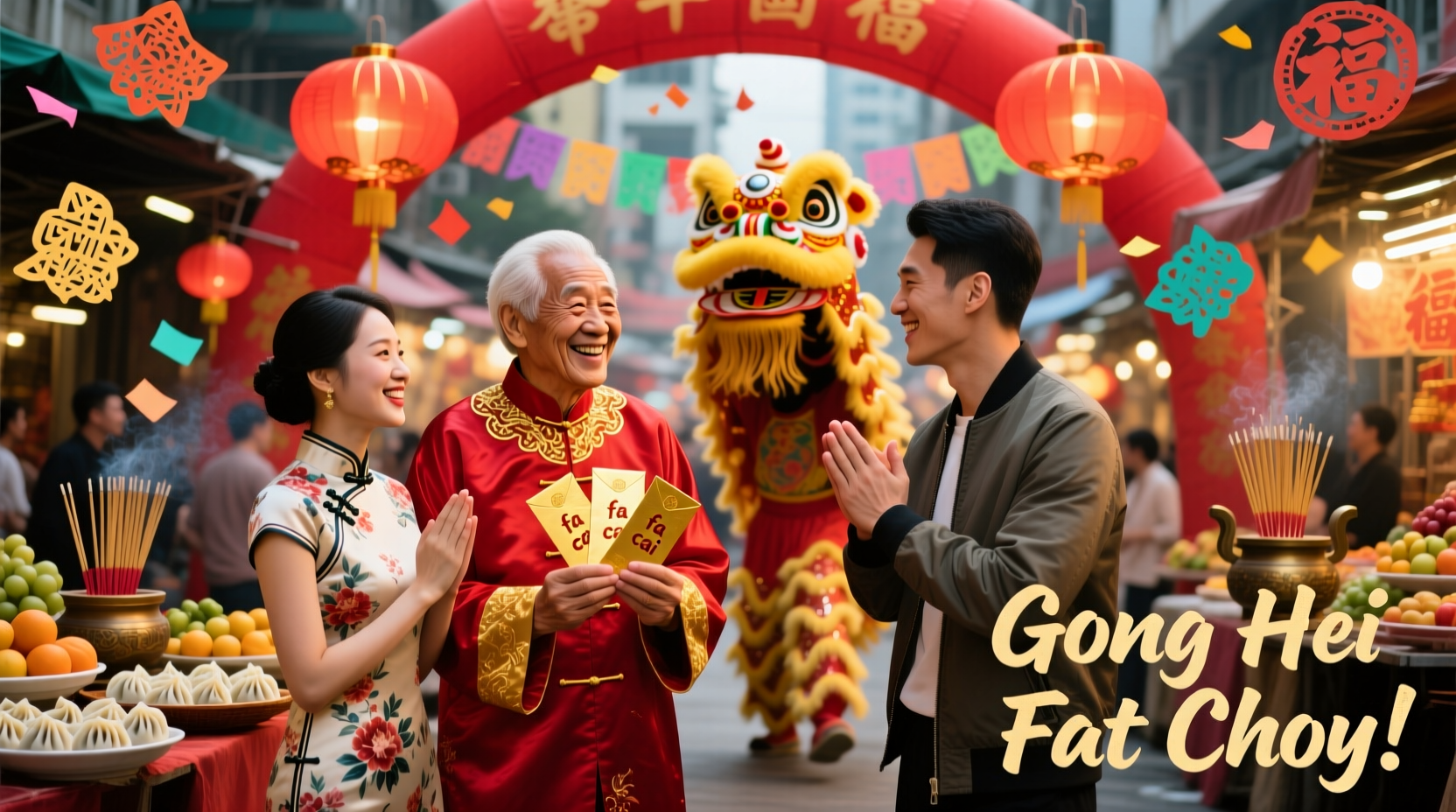 how to greet chinese new year in cantonese