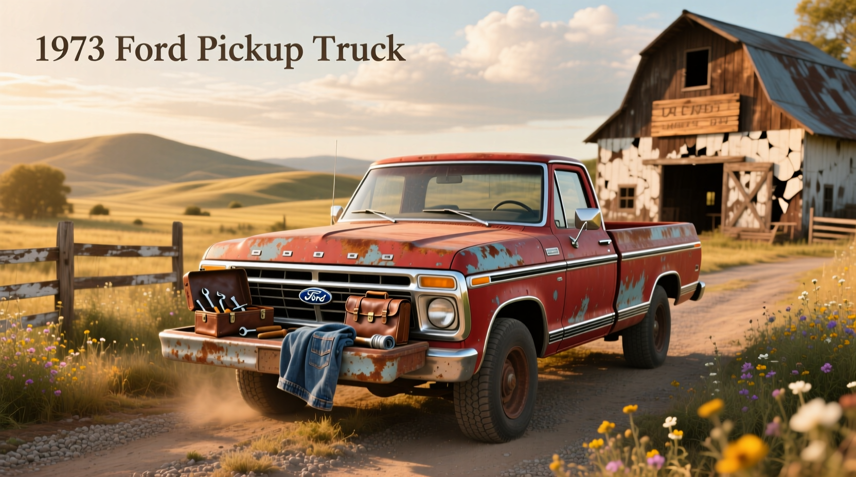 1973 ford pickup truck, shown for comparative styling context