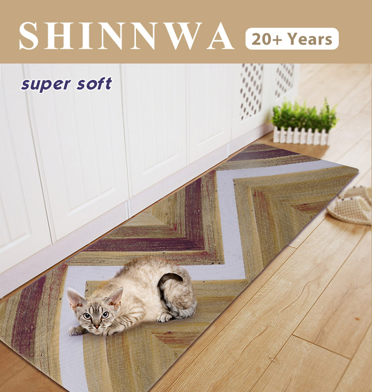 Shinnwa 2 pcs pvc foam kitchen floor slip mat anti fatigue comfort