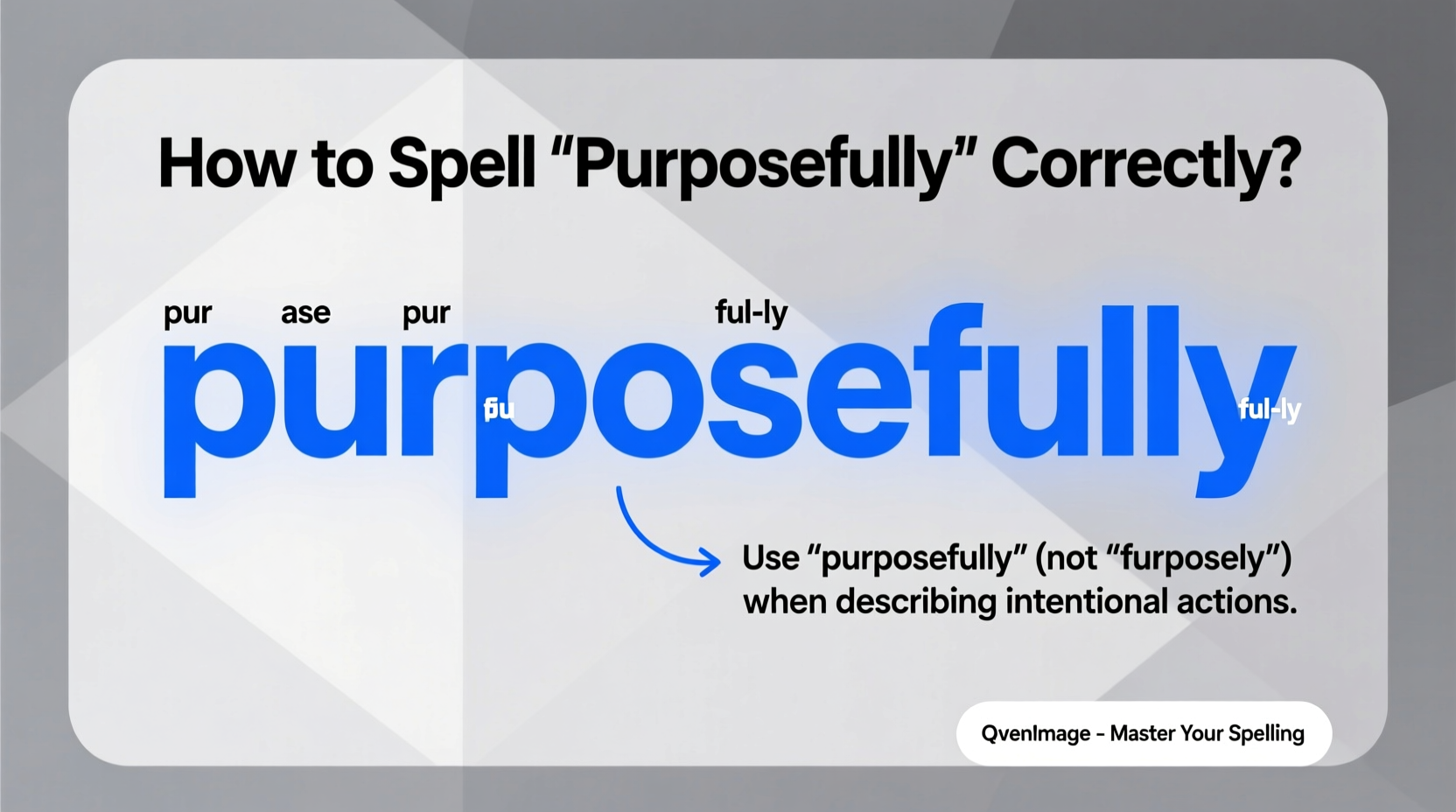 how to spell purposely correctly and use it with confidence