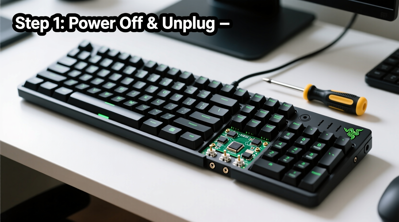 step by step guide to safely changing switches on your razer blackwidow v4 keyboard