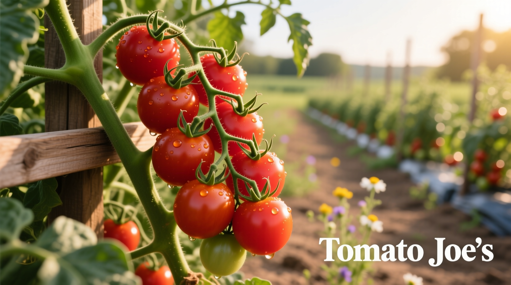 Tomato Joe's cherry tomatoes on vine