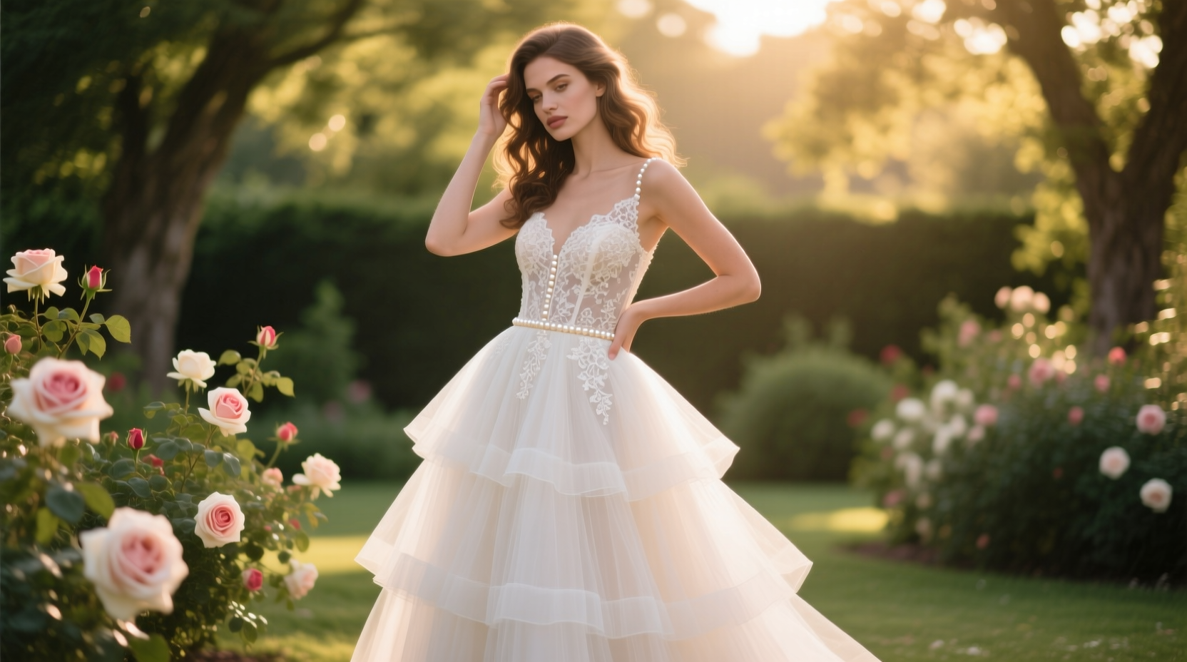 a line empire waist wedding dress