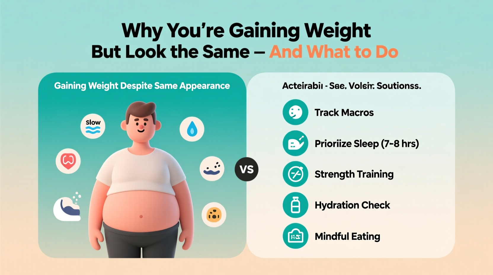 gaining weight but look the same reasons what to do
