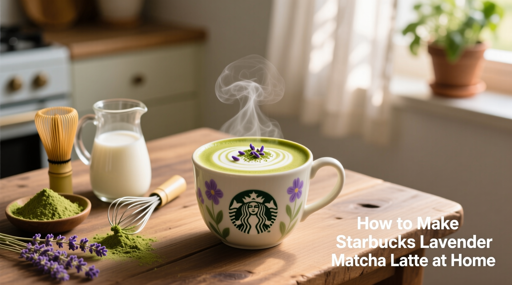 How to Make Starbucks Lavender Matcha Latte at Home