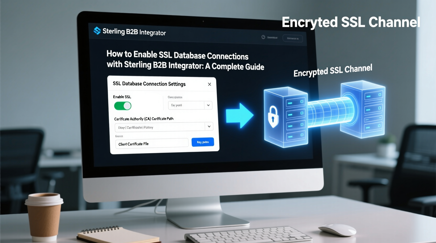 how to enable ssl database connections with sterling b2b integrator
