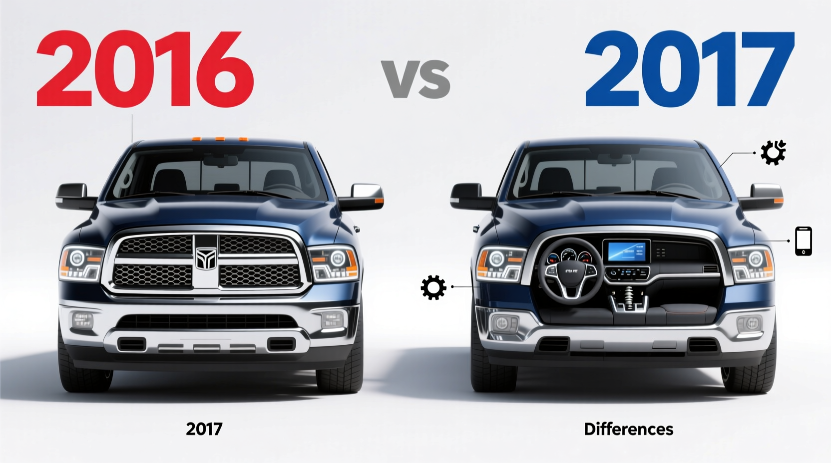 2016 vs 2017 ram 1500 comparison