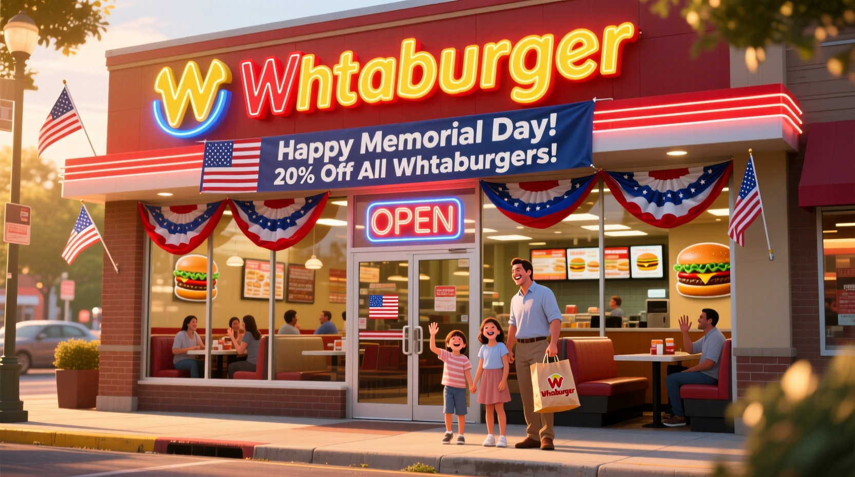 is whataburger open on memorial day