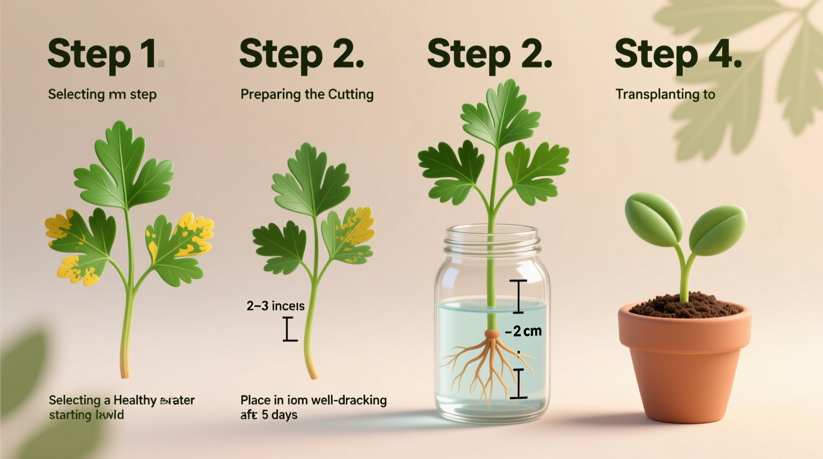 how to grow parsley from a cutting