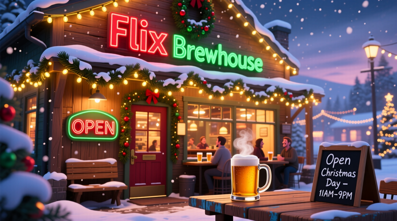 is flix brewhouse open on christmas