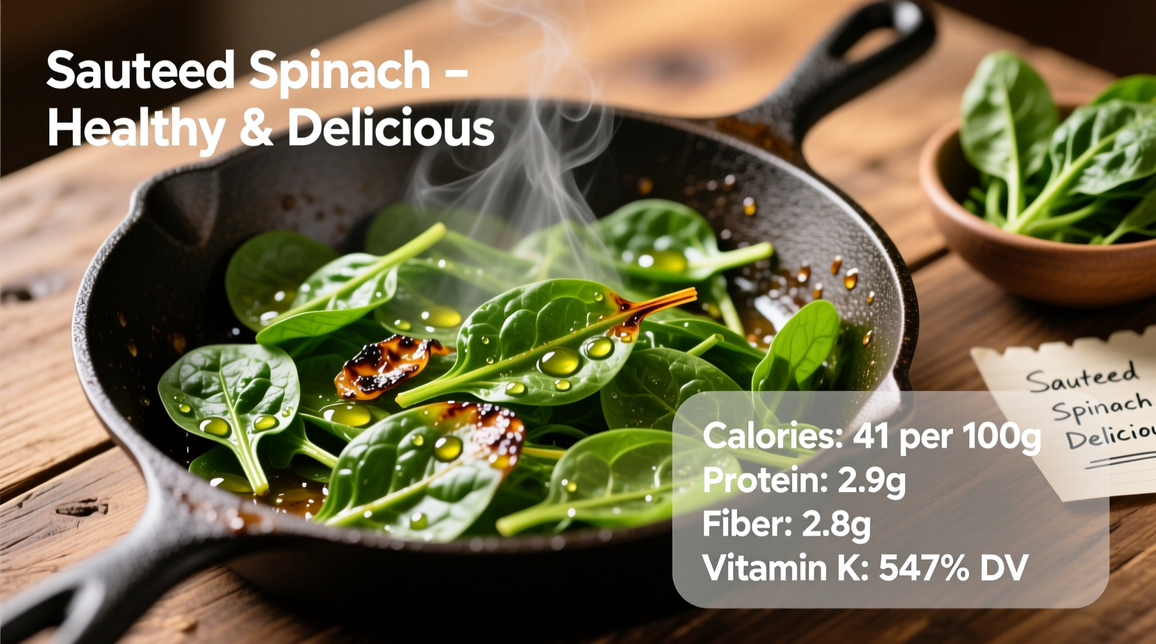 Sautéed Spinach Calories: Exact Count Per Serving (2024 Data)