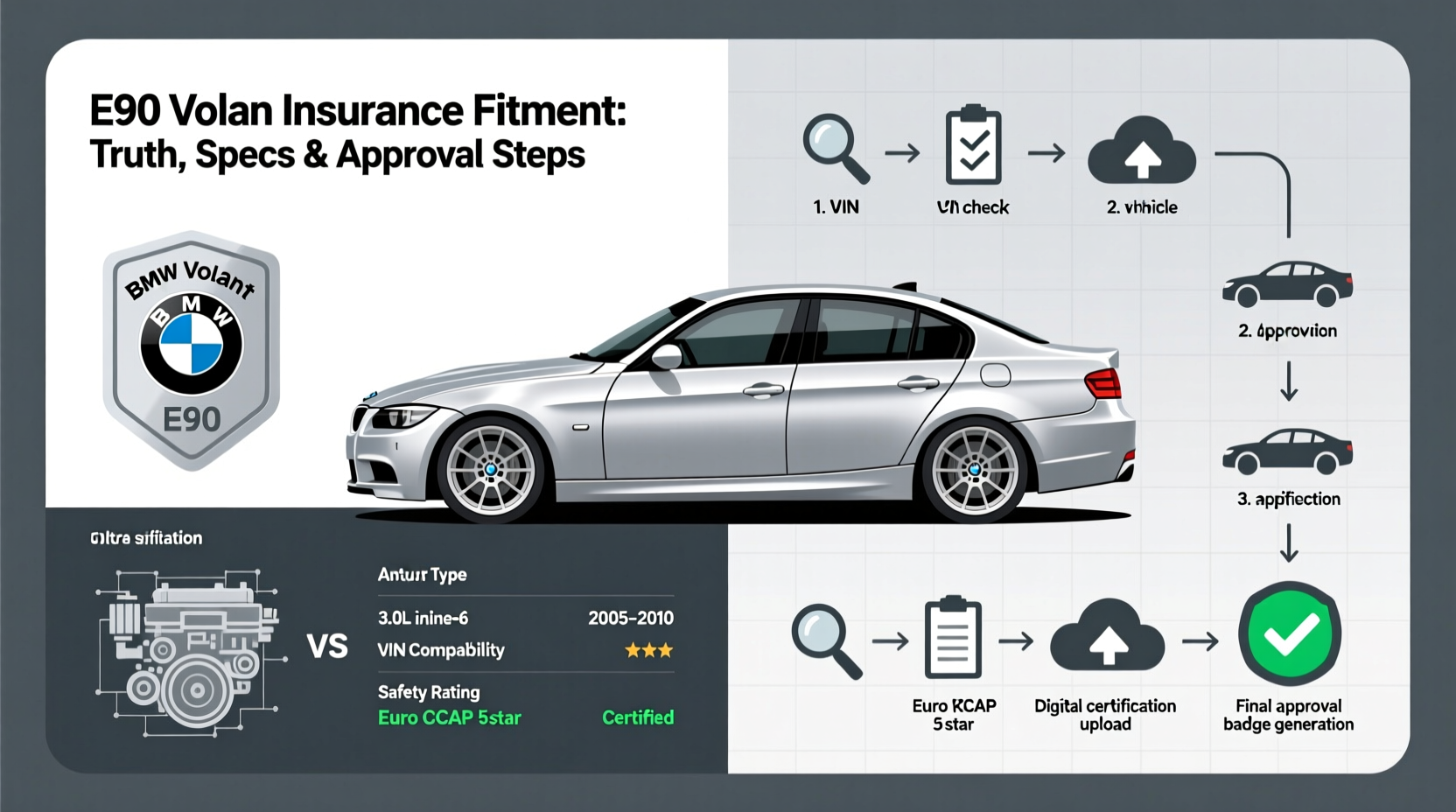 E90 Volan Insurance Fitment: Truth, Specs & Approval Steps