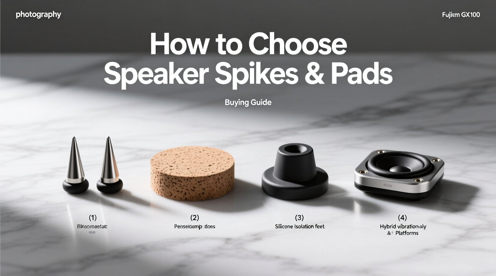 speakers spikes pads