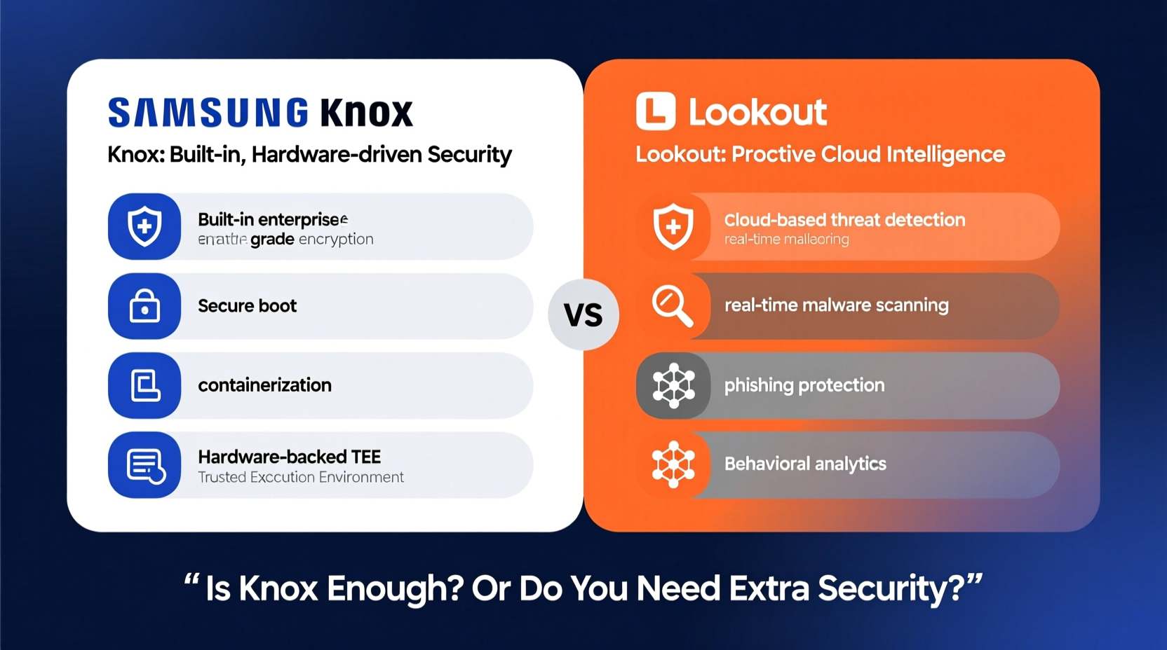 samsung knox vs lookout is knox enough or do i really need extra security