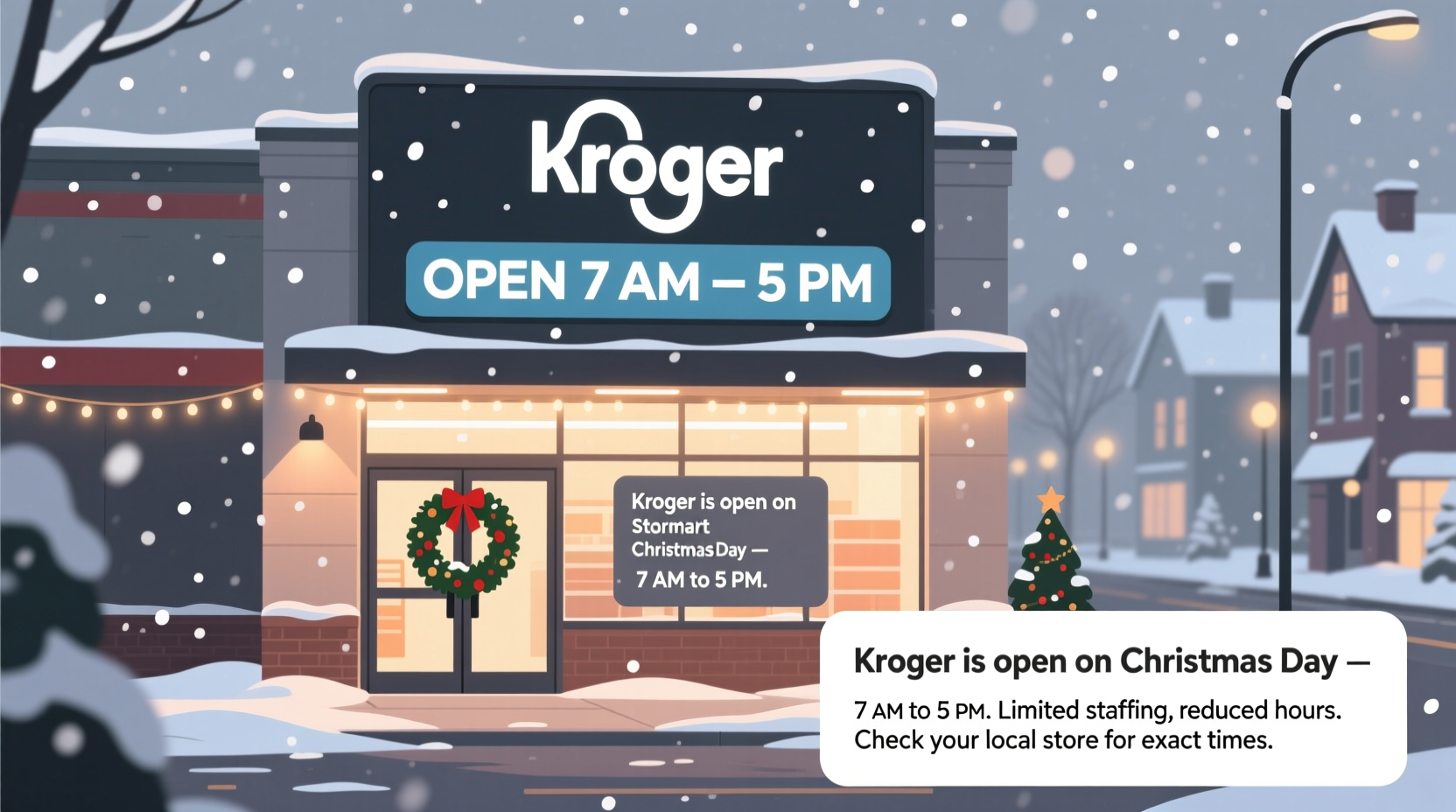 is kroger opened on christmas