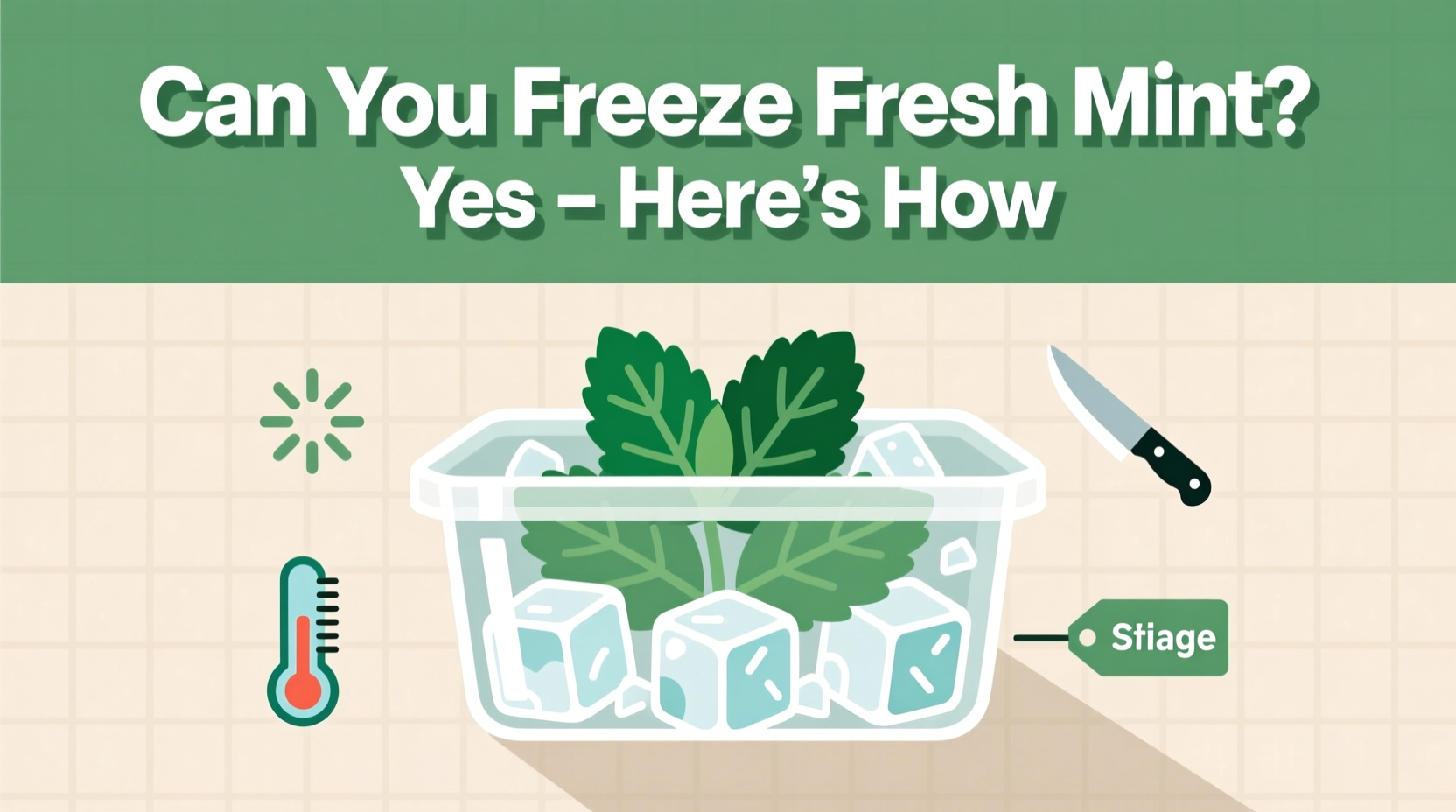 can you freeze fresh mint