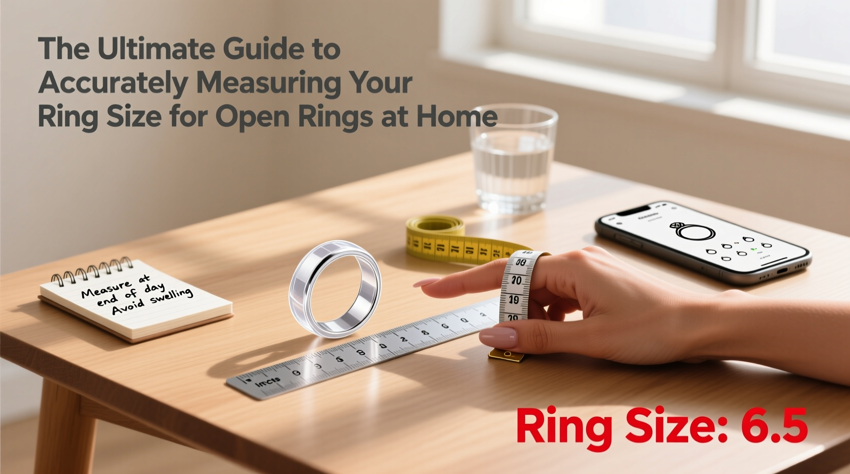 the ultimate guide to accurately measuring your ring size for open rings at home 2