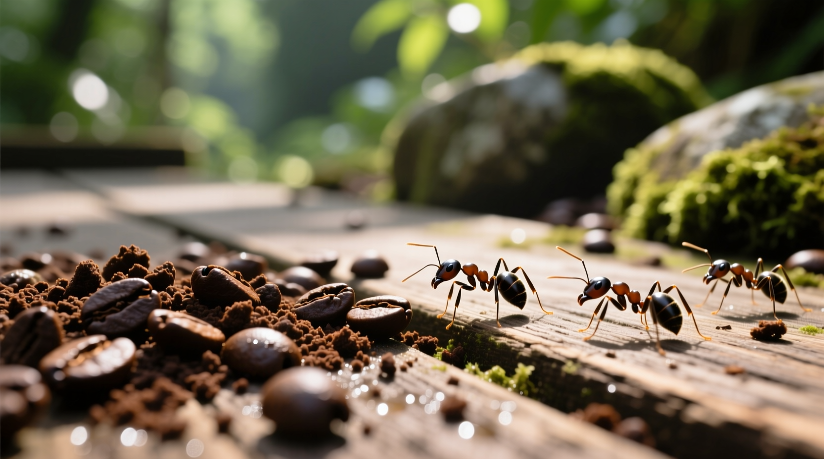 can coffee grounds repel ants