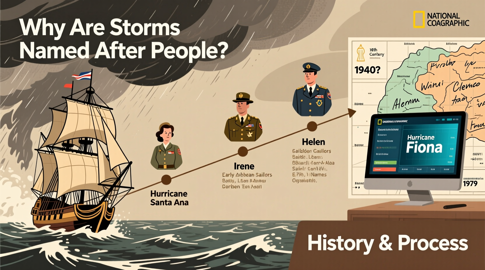 why are storms named after people history naming process