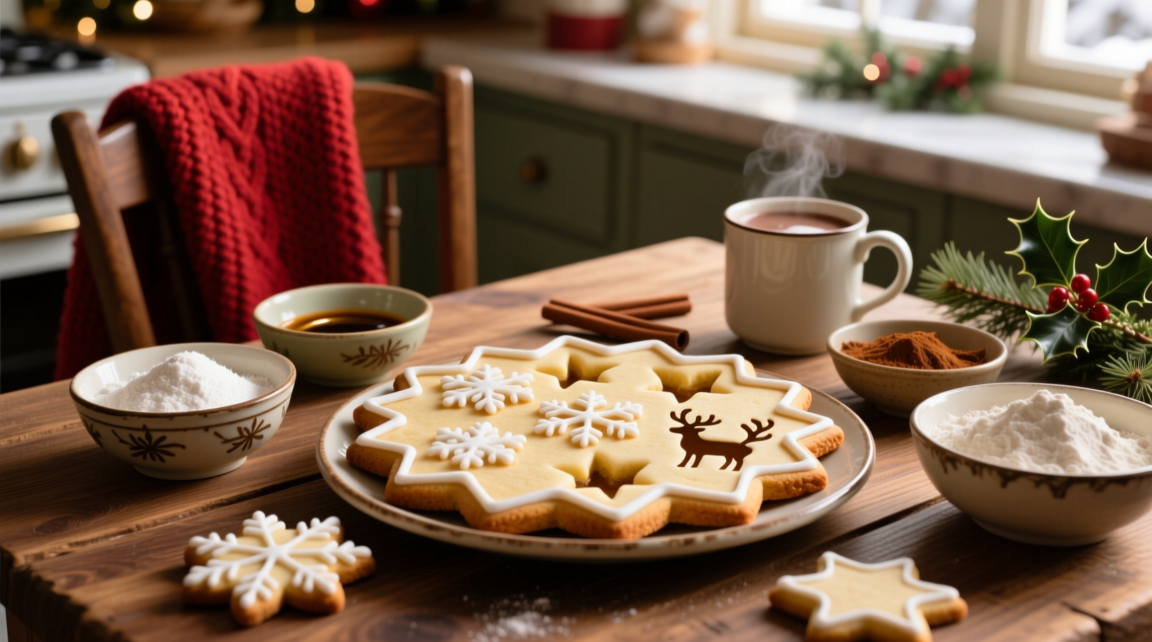 the best christmas sugar cookie recipe with sharp edges and soft centers