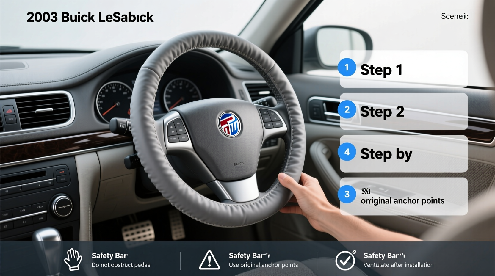 2003 buick lesabre steering wheel covers