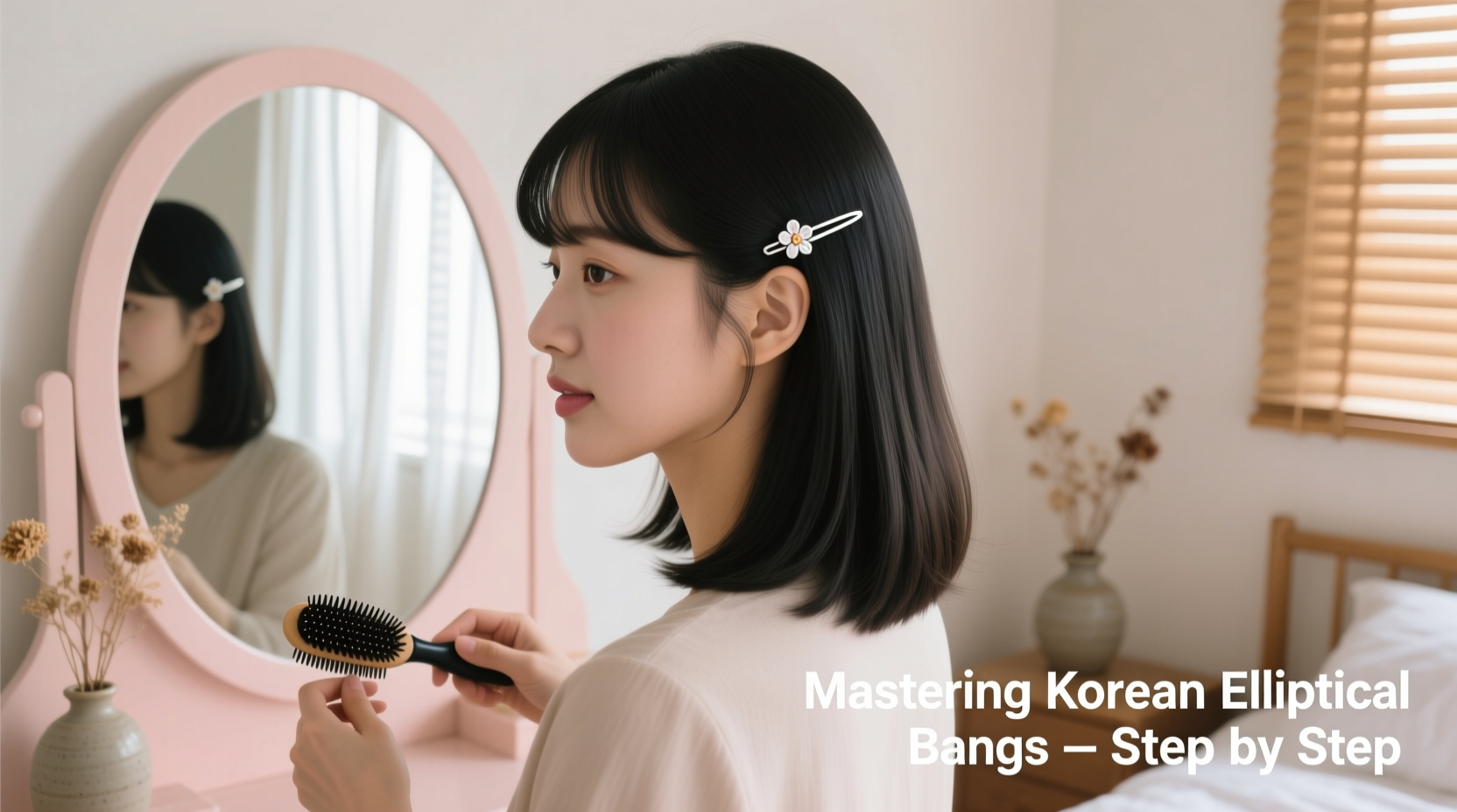 mastering korean style elliptical side bangs with hairpins a step by step guide for chic looks