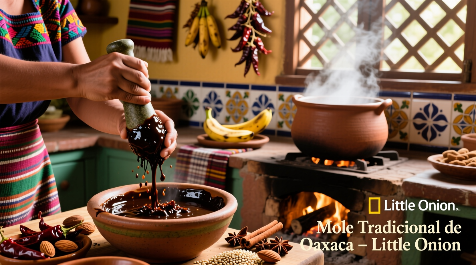 Préparation traditionnelle de mole oaxaquen