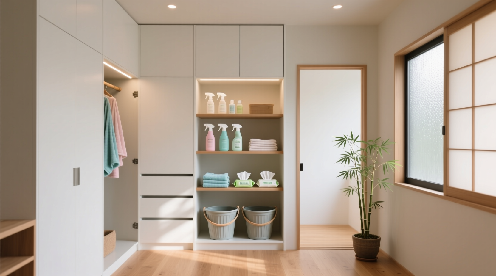 creating a cleaning closet with the home collection