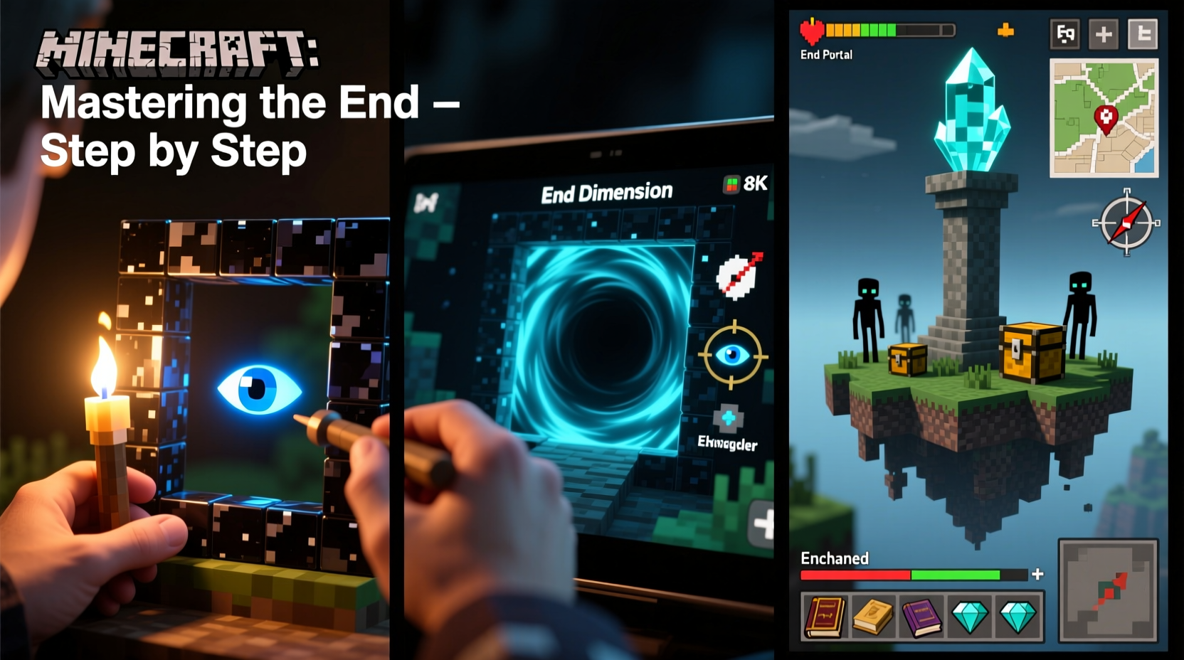 mastering minecraft step by step guide on how to reach and navigate the end dimension