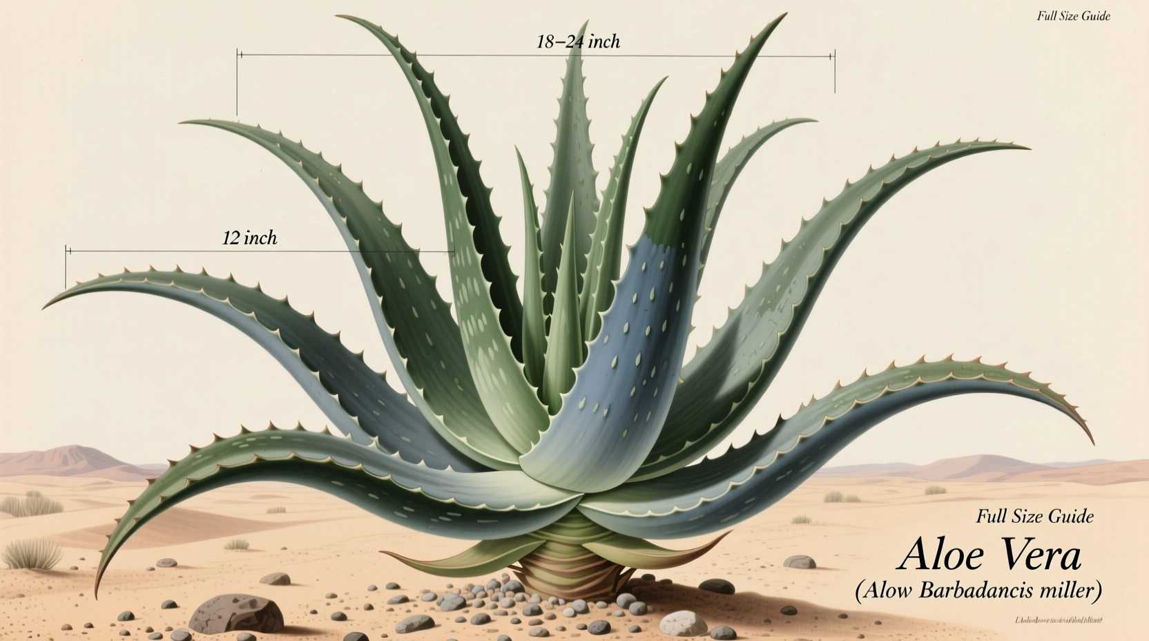 how big does a aloe vera plant get