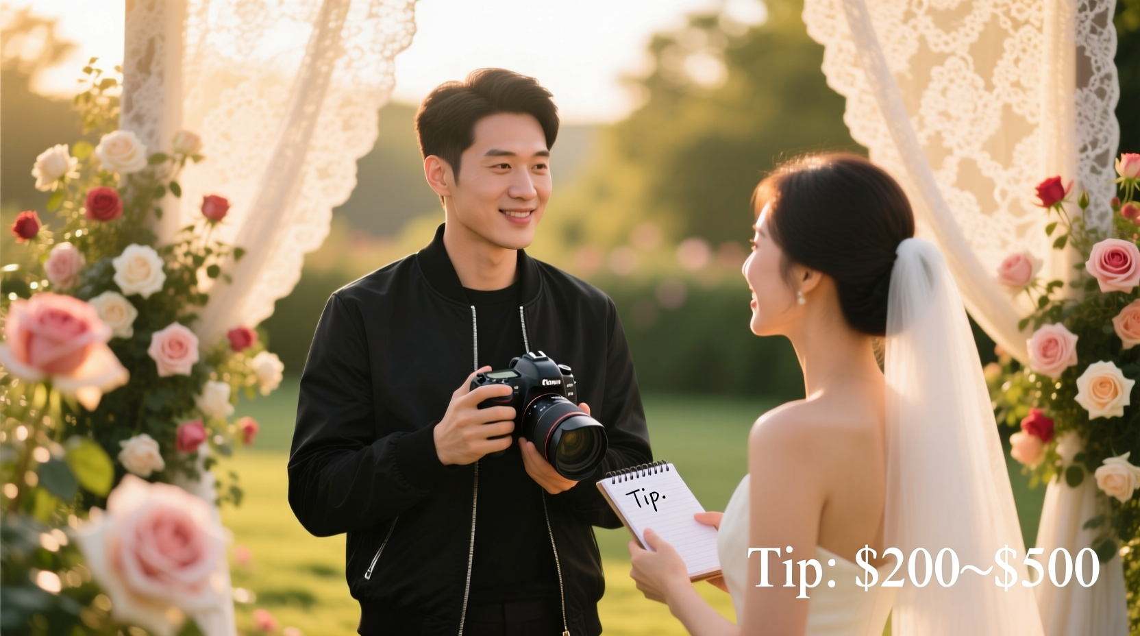 how much to tip wedding photographer