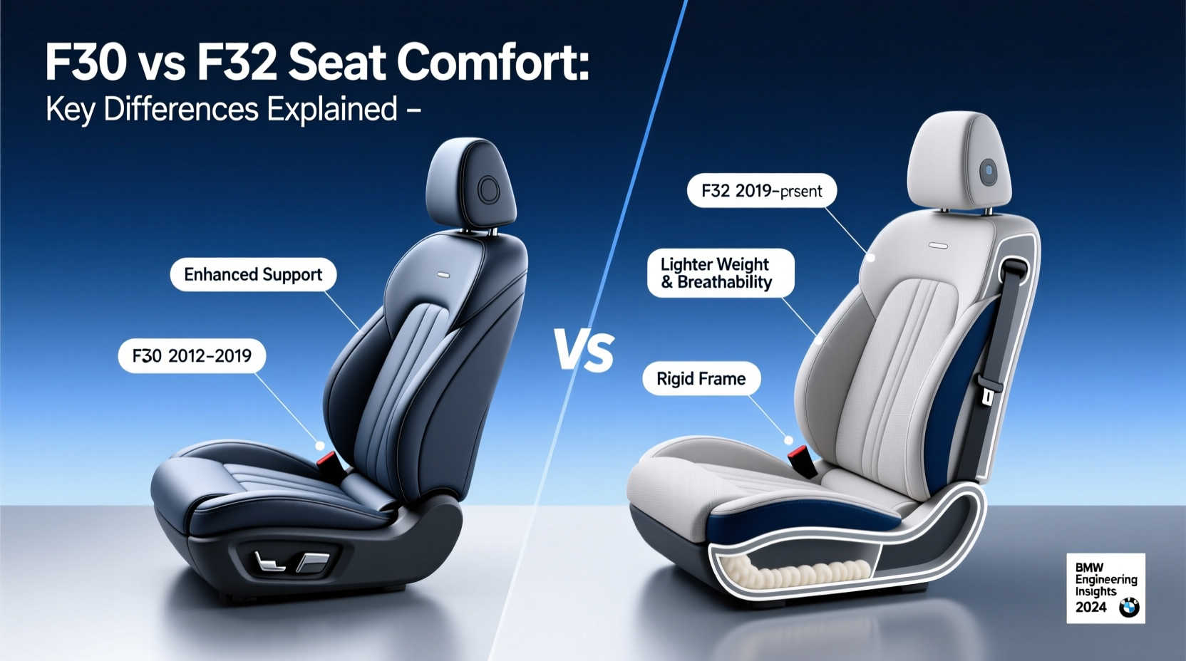 f30 vs f32 seat comfort