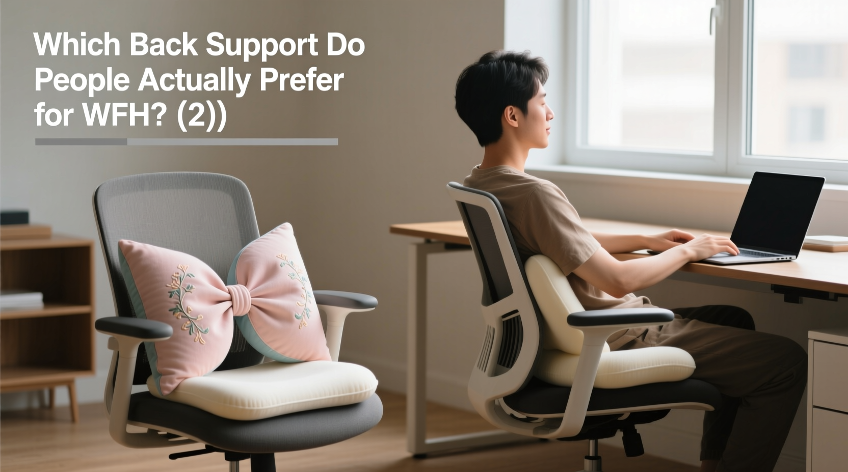 bowknot cushion vs memory foam lumbar pillow which back support do people actually prefer for wfh 2