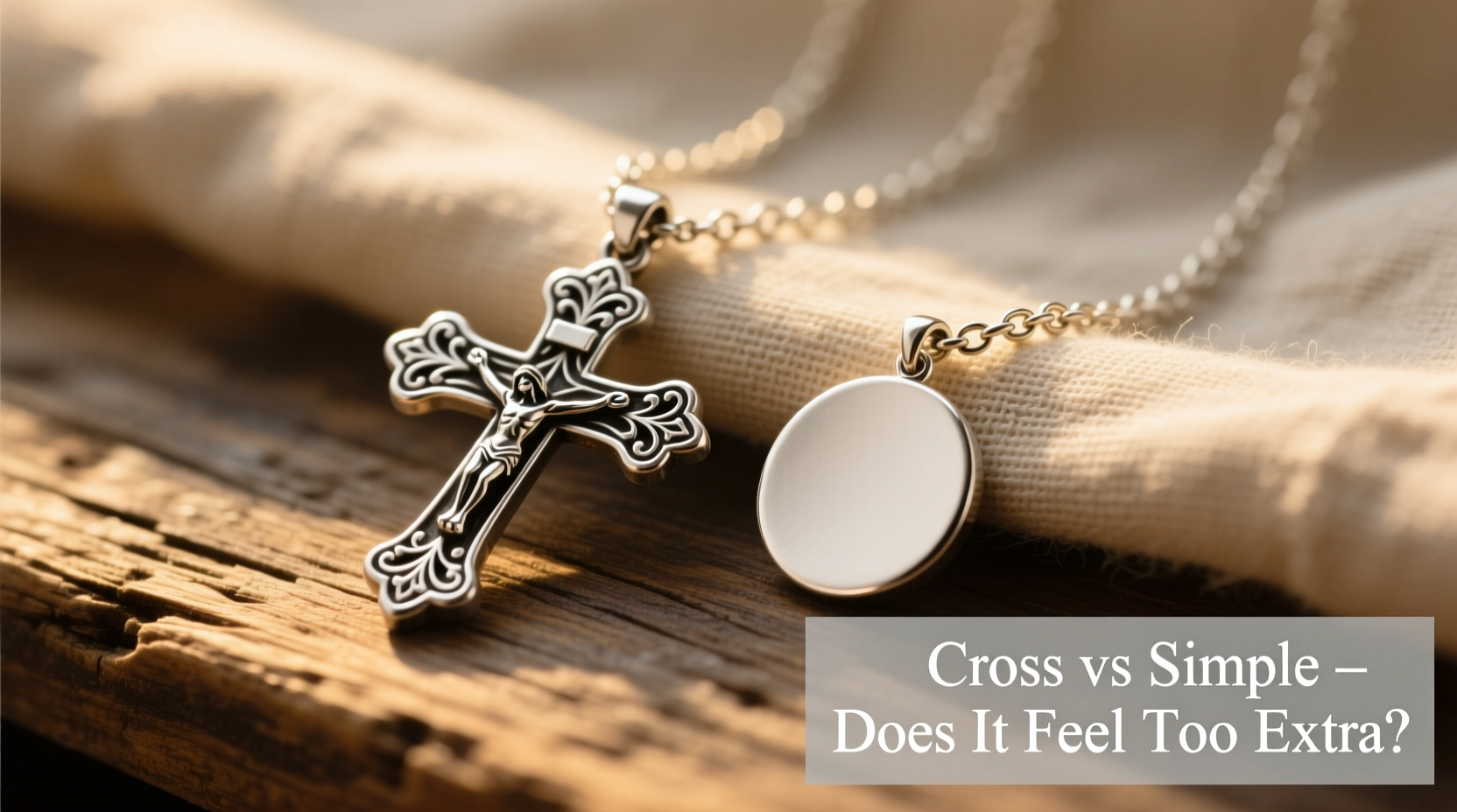 cross pendant vs simple pendant does the cross design look too extra