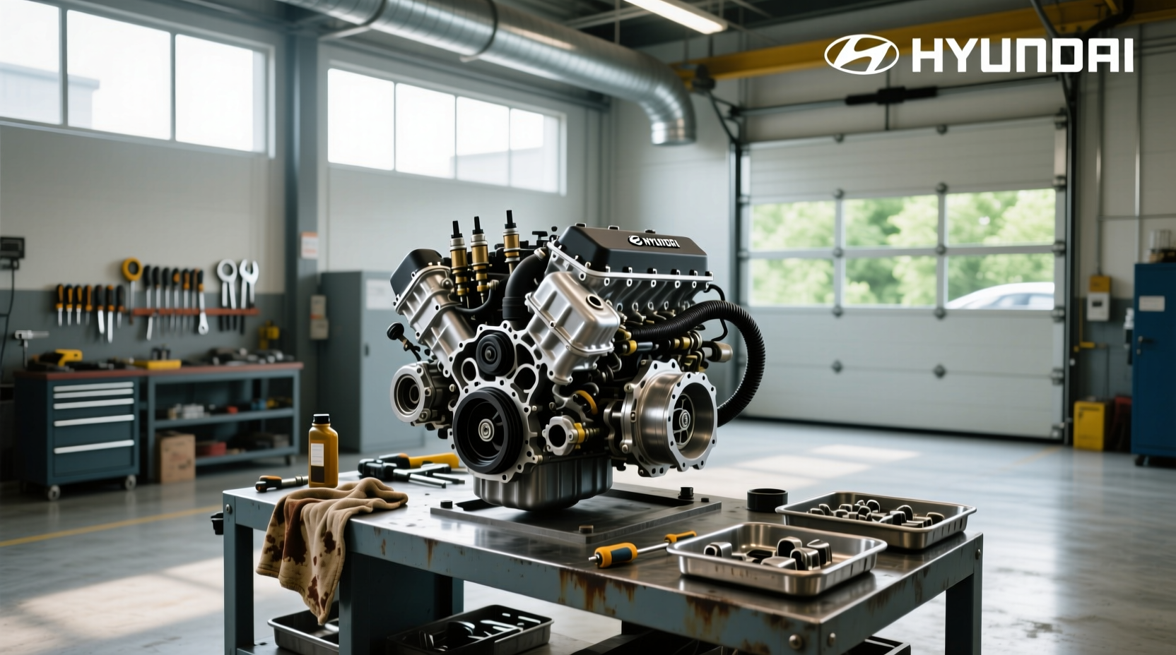 What engines are in the Hyundai H1 diesel van and truck?