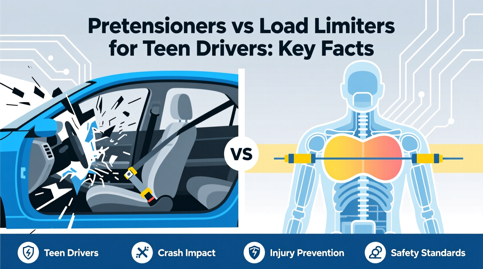limiter vs pretensioner teen drivers