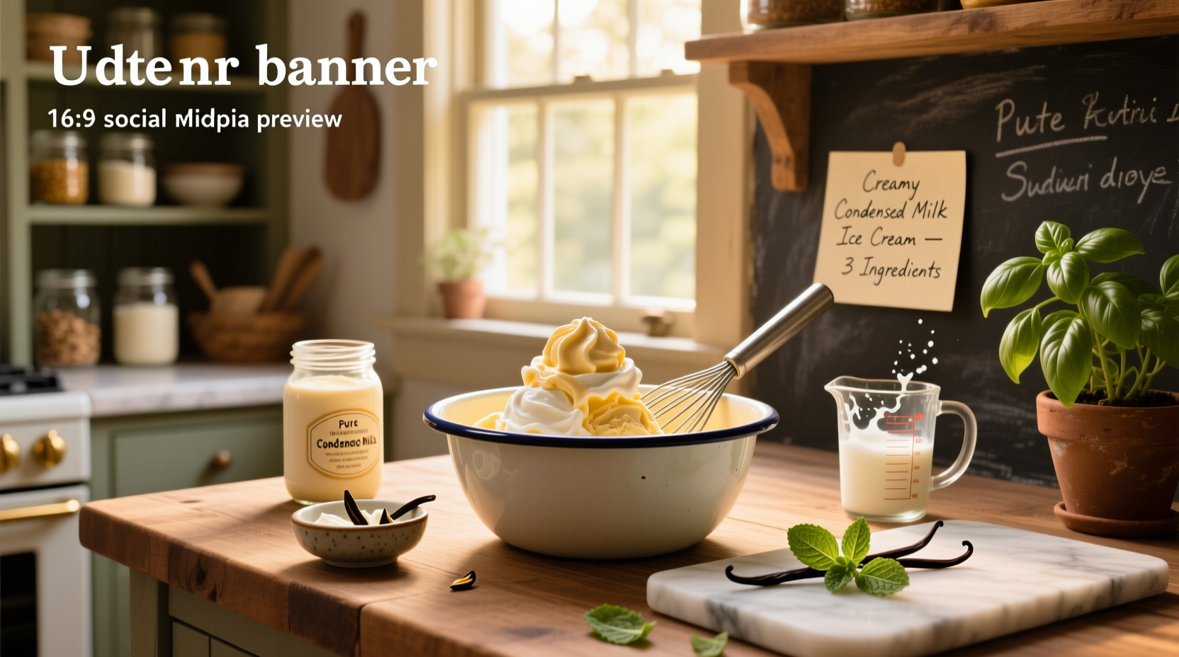 3 ingredient homemade ice cream with condensed milk