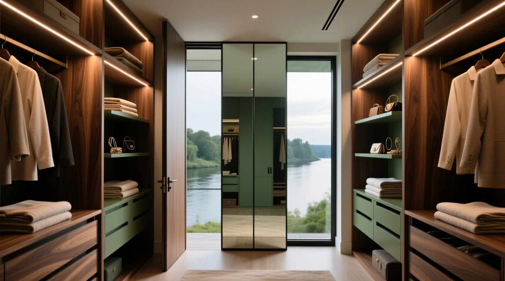 the expertly planned river house primary closet reveal