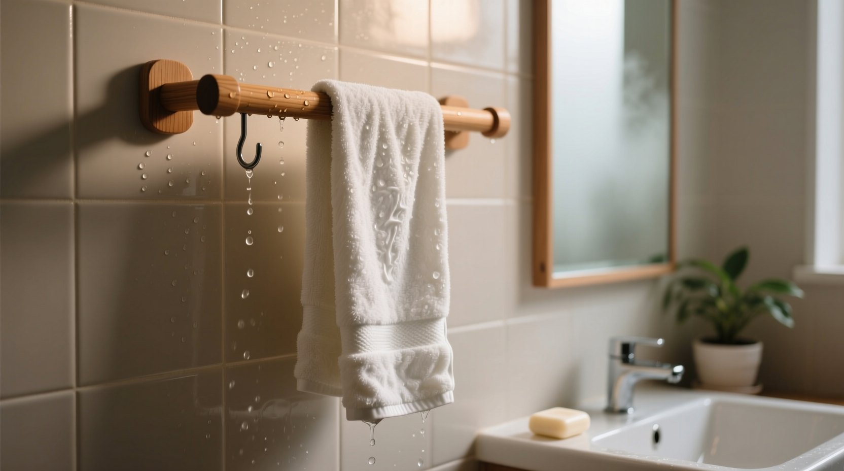 how to hang wet towels