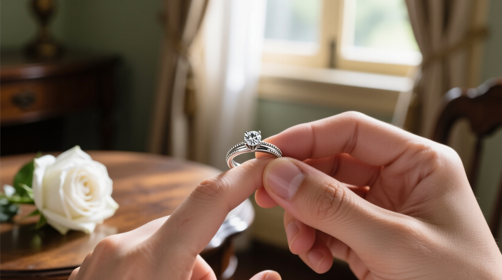 what goes on first engagement or wedding ring