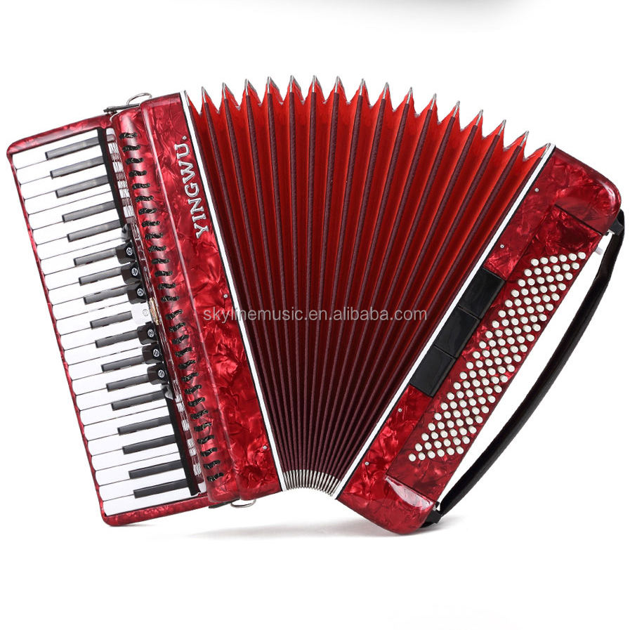 YW871 Parrot 37鍵96バスキーボードアコーディオン（黒、赤、青など）
