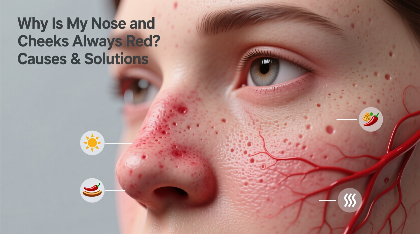 why is my nose and cheeks always red causes solutions