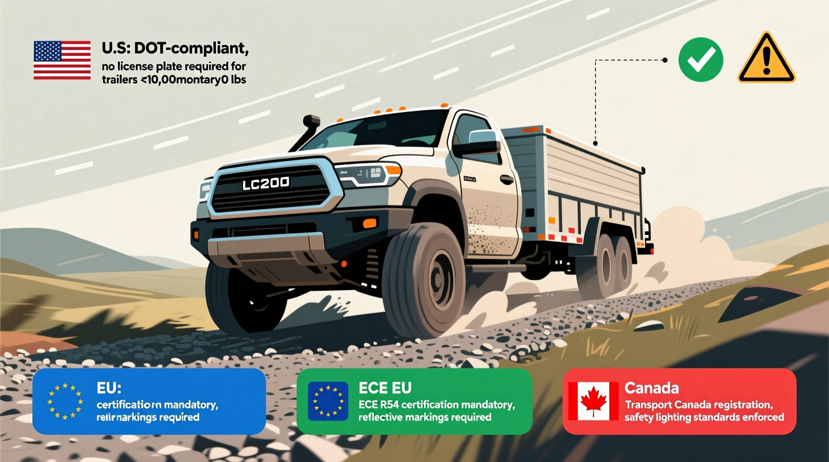 LC200 Off-Road Trailer Legality: U.S., EU & Canada Rules