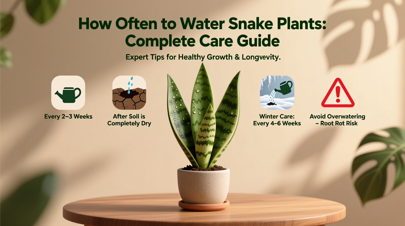 how often do snake plants need to be watered