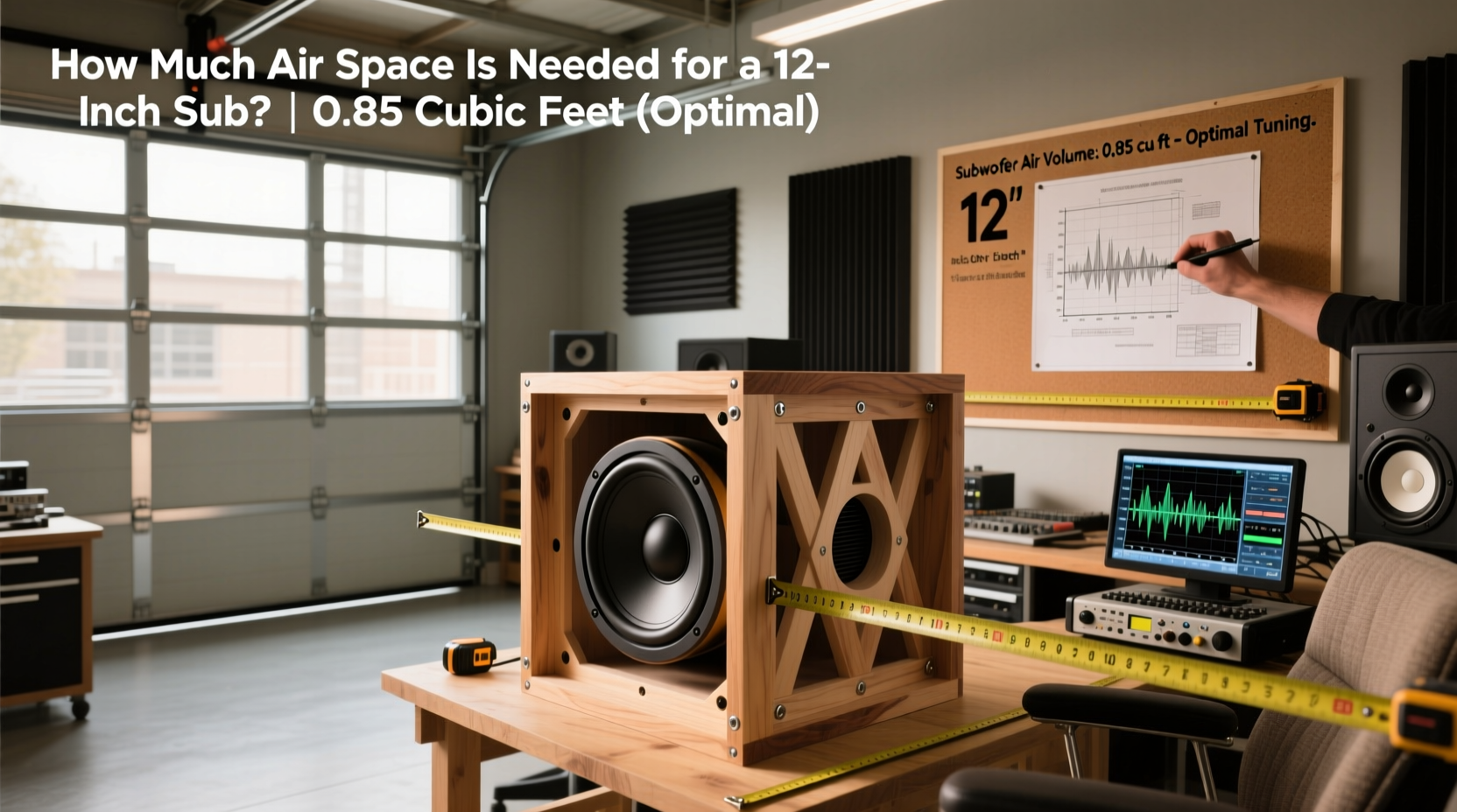 12 inch sub box size key dimensions air space guide