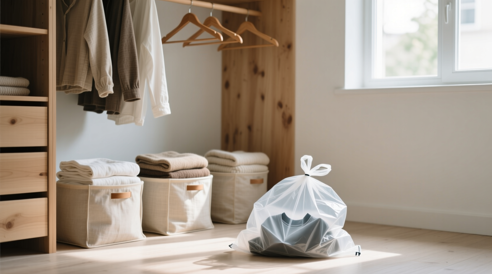 stop storing clothes in plastic dry cleaning bags and
