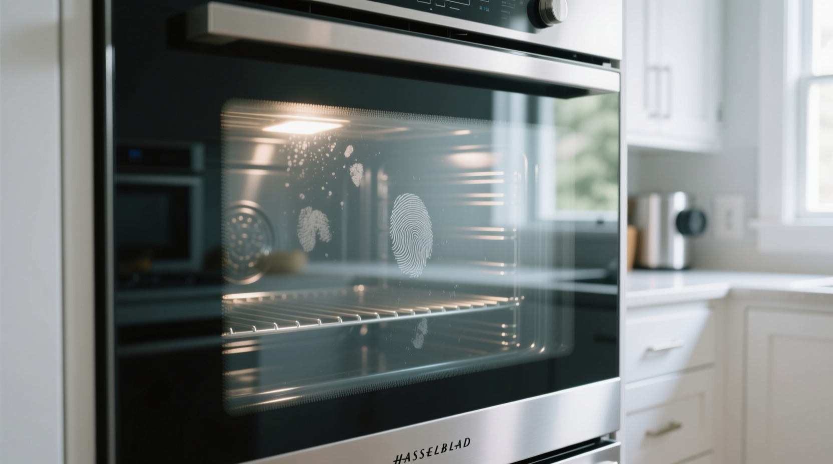 clean glass oven door