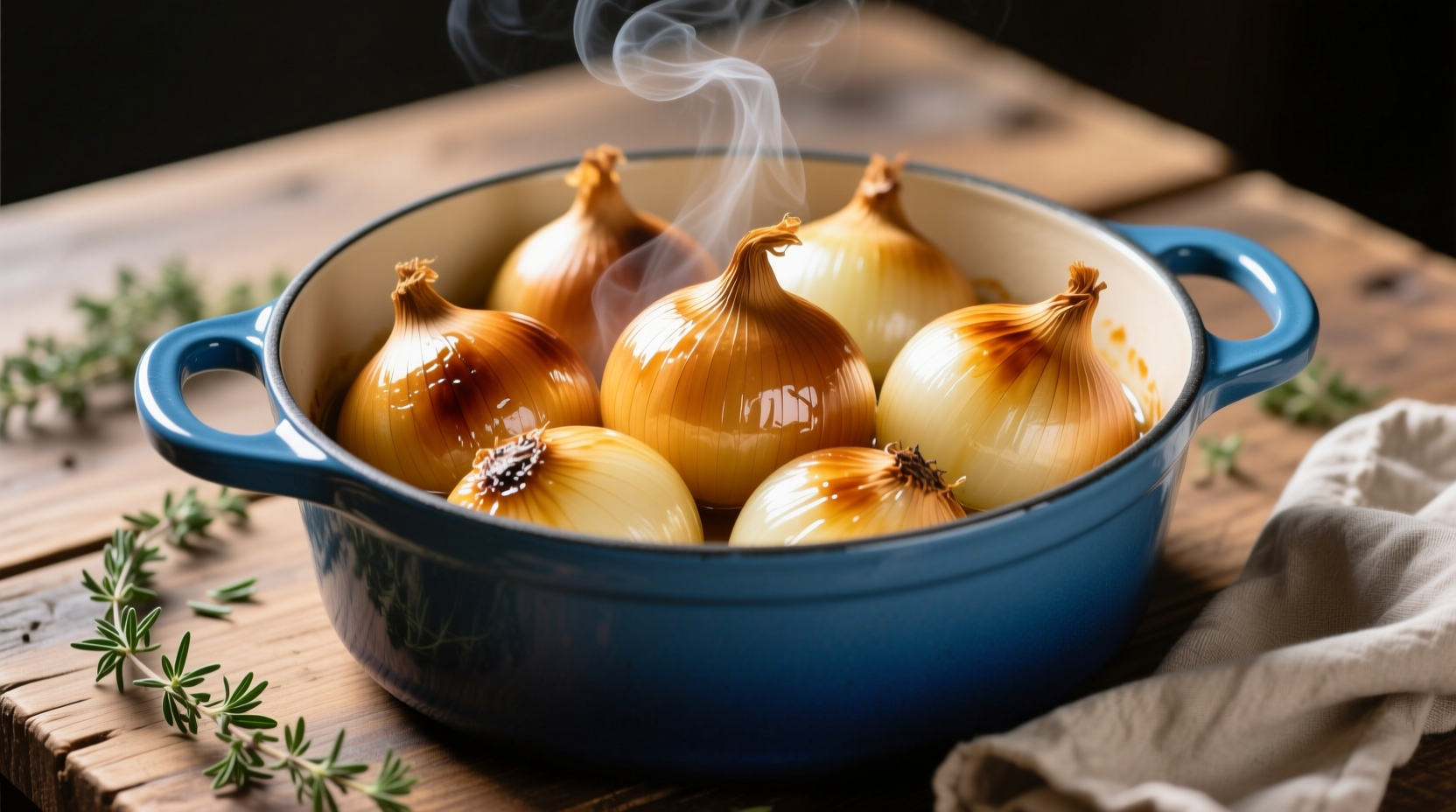 Karamellisierte Zwiebeln in Dutch Oven