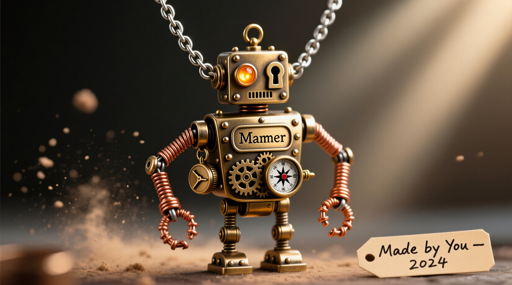 diy guide how to craft a unique personalized robot necklace step by step