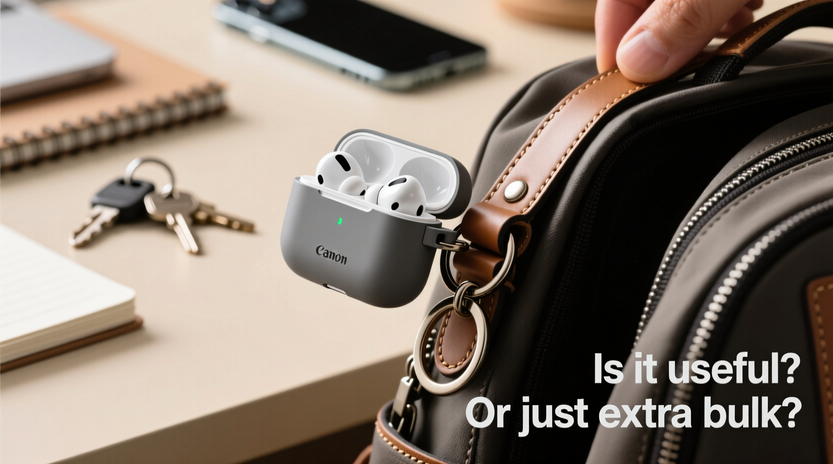 airpods case with a keychain is it actually useful or just extra bulk 2